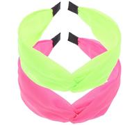 Neon Stirnbänder mit Knoten 2 Stück-pack Gewebe für Damen
