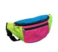Neon Waist Bag, Adjustable Belt Fanny Pack with 2 Pockets Music Festival | Carry Your Phone, Keys And Daily In A Bright Neon Waist Bag With Two Storage Pockets And An Adjustable Strap