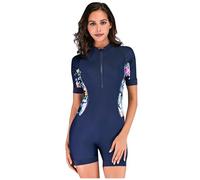 Neopren Schwimmanzug Damen, Swimming Suits Women Damen Surf Kurzarm Neoprenanzug Neopren Schwimmanzug - Mädchen Schwimmen Anzug Einteiler Badeanzug Mit Bein Wetsuit Kurz Schwimm Oberteil Shorty Schnor