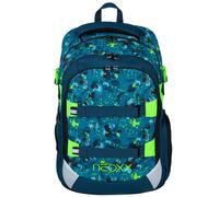 neoxx Schulrucksack ACTIVE Pro Petrol extreme - aus recycelten PET-Flaschen - Rucksack für die Schule - höhenverstellbare und gepolsterte Träger - Volumen ca. 26 Liter