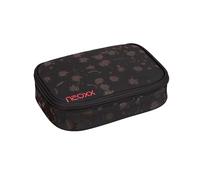 neoxx - Schlamperbox Dunk Splash in Black - Platz für EIN Geodreieck - Stifte Flap mit 26 Stifteschlaufen - ca. 23,5 x 17 x 6,5 cm - für Schulkinder