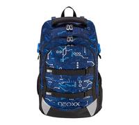 neoxx Schulrucksack ACTIVE Pro - aus recycelten PET-Flaschen - Rucksack für die Schule mit 3 Fächern + Geheimfach - höhenverstellbare und gepolsterte Träger - Volumen ca. 26 Liter