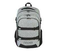 neoxx Schulrucksack ACTIVE Pro - aus recycelten PET-Flaschen - Rucksack für die Schule mit 3 Fächern + Geheimfach - höhenverstellbare und gepolsterte Träger - Volumen ca. 26 Liter