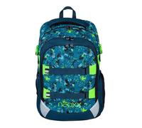 neoxx Schulrucksack ACTIVE Pro Petrol extreme - aus recycelten PET-Flaschen - Rucksack für die Schule - höhenverstellbare und gepolsterte Träger - Volumen ca. 26 Liter