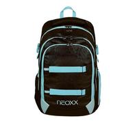 neoxx Schulrucksack ACTIVE Pro Queen of the nite - aus recycelten PET-Flaschen - Rucksack für die Schule mit 3 Fächern + Geheimfach - höhenverstellbare und gepolsterte Träger - Volumen ca. 26 Liter