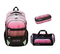 Neoxx Schulrucksack Active Pro Sweet like Sunset 3 tlg