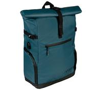 neoxx Freizeitrucksack Vibe Nite – Rolltop, Laptopfach, USB‑Hub, wasserabweisend, 19 L, Blau