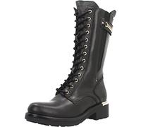 Nero Giardini Damen Stiefel Schuhe Chunky Schnürstiefel Glattleder Elegant Freizeit uni gold ösen kette chunky boots