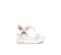 Nero Giardini E219045D Damensandalen Aus Leder, Canvas Und Technischem Material - Weiß 37 EU