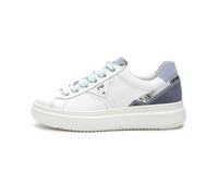 Nero Giardini E513040D Damensneakers Aus Glattleder Und Veloursleder - Hellblau 39 EU