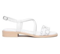 Riemchensandale NERO GIARDINI "Nero Giardini Sandalen Leder", Damen, Gr. 39, weiß, Leder, Schuhe Riemchensandale (53959538-39) weiß