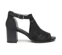 High-Heel-Sandalette NERO GIARDINI "Nero Giardini Sandalen Leder", Damen, Gr. 36, schwarz, Leder, Schuhe (36806565-36) schwarz