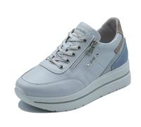 Nero Giardini E615203D Skipper weiße Sneakers für Damen aus Leder mit Keilabsatz, Weiß, 37 EU