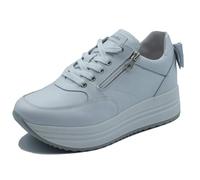 Nero Giardini E615210D Skipper weiße Sneakers für Damen aus Leder mit Keilabsatz, Weiß, 39 EU
