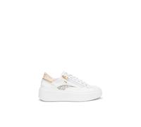 Plateausneaker NERO GIARDINI "Nero Giardini Sneaker Leder", Damen, Gr. 37, weiß kombi, Leder, Schuhe Plateausneaker (54579510-37) weiß kombi