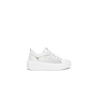 Plateausneaker NERO GIARDINI "Nero Giardini Sneaker Leder/Textil", Damen, Gr. 38, weiß kombi, Leder, Textil, Schuhe Plateausneaker (65182067-38) weiß kombi