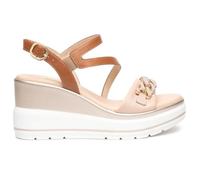Keilsandalette NERO GIARDINI "Nero Giardini Sandalen Leder", Damen, Gr. 39, braun, beige, Leder, Schuhe (54731729-39) braun, beige