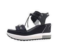 Nero Giardini Keilsandalette Leder/Textil Damen Schwarz Größe 37