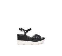Nero Giardini E616060D Damen-Sandalen aus Leder und Leinen, 100, 39 EU