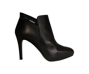 Nero Giardini I013461DE Damenstiefeletten Aus Glattleder Und Veloursleder - Schwarz 39 EU