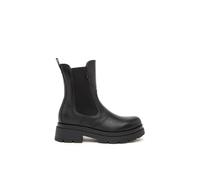 Stiefelette NERO GIARDINI "Nero Giardini Stiefelette Leder/Textil", Damen, Gr. 38, schwarz, Leder, Textil, casual, Schuhe (84177364-38) schwarz