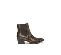 Bikerboots NERO GIARDINI "Nero Giardini Stiefelette Leder/Textil", Damen, Gr. 39, braun (dunkelbraun), Leder, Textil, Schuhe Bikerboots (15556937-39) dunkelbraun