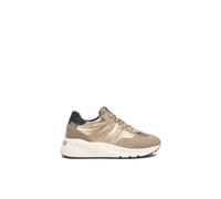 Nero Giardini I514066D Damensneakers Aus Velours-, Glattleder Und Technisches Material - Beige 39 EU