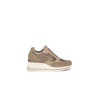 Nero Giardini I514130D Damensneakers Aus Velours-, Glattleder Und Technisches Material - Beige 37 EU