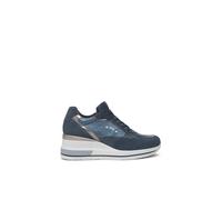 Nero Giardini I514130D Damensneakers Aus Velours-, Glattleder Und Technisches Material - Blau 38 EU