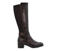 Stiefel NERO GIARDINI "Nero Giardini Stiefel Leder/Textil", Damen, Gr. 36, braun (dunkelbraun), Leder, Textil, Schuhe (39758123-36) dunkelbraun