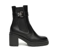 High-Heel-Stiefelette NERO GIARDINI "Nero Giardini Stiefelette Leder/Textil", Damen, Gr. 36, schwarz, Leder, Textil, Schuhe (76961415-36) schwarz
