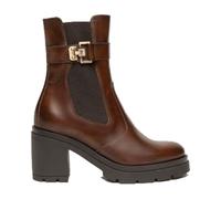 Nero Giardini High-Heel-Stiefelette Leder/Textil Damen Gr. 36 Dunkelbraun