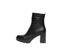 High-Heel-Stiefelette NERO GIARDINI "Nero Giardini Stiefelette Leder", Damen, Gr. 39, schwarz, Leder, casual, Schuhe (92299833-39) schwarz