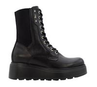 Schnürstiefelette NERO GIARDINI "Nero Giardini Stiefelette Leder", Damen, Gr. 38, schwarz, Leder, Schuhe Schnürstiefelette (21621517-38) schwarz