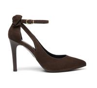 High-Heel-Pumps NERO GIARDINI "Nero Giardini Pumps Veloursleder", Damen, Gr. 39, braun (dunkelbraun), Veloursleder, Schuhe (16880363-39) dunkelbraun