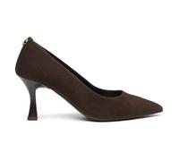 High-Heel-Pumps NERO GIARDINI "Nero Giardini Pumps Veloursleder", Damen, Gr. 38, braun (dunkelbraun), Veloursleder, Schuhe (19451814-38) dunkelbraun