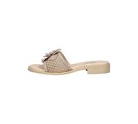 Pantolette NERO GIARDINI "Nero Giardini Pantoletten Leder", Damen, Gr. 38, beige, Leder, Schuhe Pantolette (78217229-38) beige