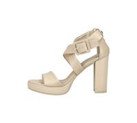 High-Heel-Sandalette NERO GIARDINI "Nero Giardini Sandalen Leder", Damen, Gr. 37, beige, Leder, Schuhe (54516302-37) beige