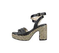 High-Heel-Sandalette NERO GIARDINI "Nero Giardini Sandalen Leder", Damen, Gr. 38, schwarz, Leder, Schuhe (69279034-38) schwarz