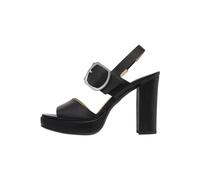 High-Heel-Sandalette NERO GIARDINI "Nero Giardini Sandalen Leder", Damen, Gr. 39, schwarz, Leder, Schuhe (50839240-39) schwarz