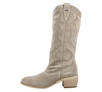 Bikerboots NERO GIARDINI "Nero Giardini Stiefel Veloursleder", Damen, Gr. 37, beige, Veloursleder, Schuhe Bikerboots (36451742-37) beige