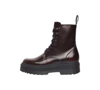 Schnürstiefelette NERO GIARDINI "Nero Giardini Stiefelette Leder", Damen, Gr. 38, rot (bordeaux), Leder, Schuhe Schnürstiefelette (43612722-38) bordeaux