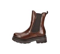 Stiefelette NERO GIARDINI "Nero Giardini Stiefelette Leder/Textil", Damen, Gr. 38, braun (dunkelbraun), Leder, Textil, casual, Schuhe (65884829-38) dunkelbraun