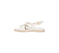 Riemchensandale NERO GIARDINI "Nero Giardini Sandalen Leder", Damen, Gr. 37, weiß, Leder, Schuhe Riemchensandale (85308835-37) weiß