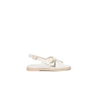 Riemchensandale NERO GIARDINI "Nero Giardini Sandalen Leder", Damen, Gr. 39, weiß, Leder, Schuhe Riemchensandale (85308835-39) weiß