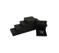 Nero Series Collection Schmuckkästchen für Schmuck, schwarzer Samt, beflockt, Präsentation, Halskette, Ohrringe, Uhr, Armband, Ring, Anhänger, Präsentationsboxen (1, universelle Anhängerbox)