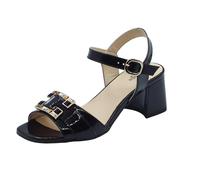 NeroGiardini E410242D Athos Schwarz Elegante Sandalen für Damen aus Lack mit mittelhohem Absatz, Schwarz , 39 EU