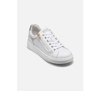 Nero Giardini E615252D 707 Skipper Weisse Damen-Sneaker mit Schnürsenkeln, Leder, Ösen und Memory-Zipper