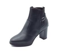 NeroGiardini I617260D Handschuh Farbe Schwarz Stiefeletten für Damen aus Leder mit hohem Absatz, Schwarz , 38 EU