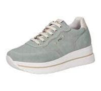 Sneaker NERO GIARDINI "Nero Giardini Sneaker Veloursleder", Damen, Gr. 38, hellgrün, Veloursleder, Schuhe Sneaker (49491411-38) hellgrün